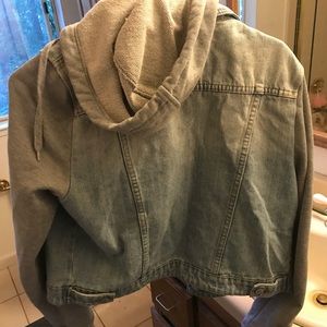 Jean jacket w hoodie!